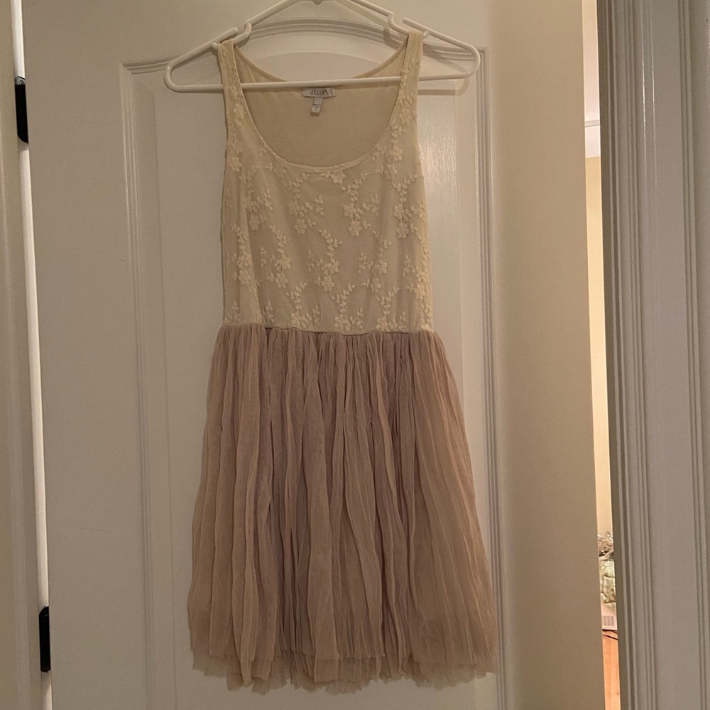 lace & tulle ruffles cream delia’s party dress
